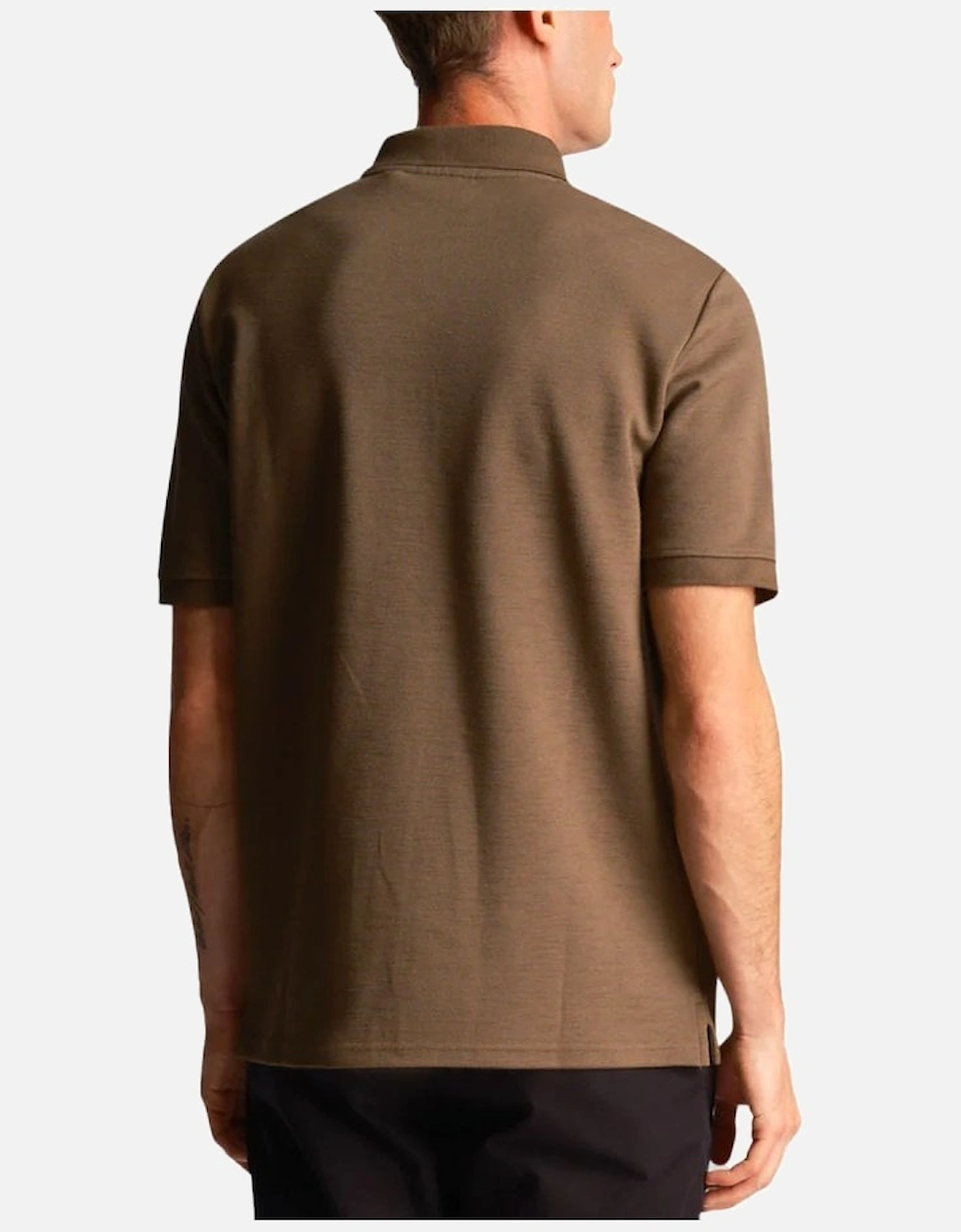 Lyle & Scott Chunky Slub Polo Shirt Olive