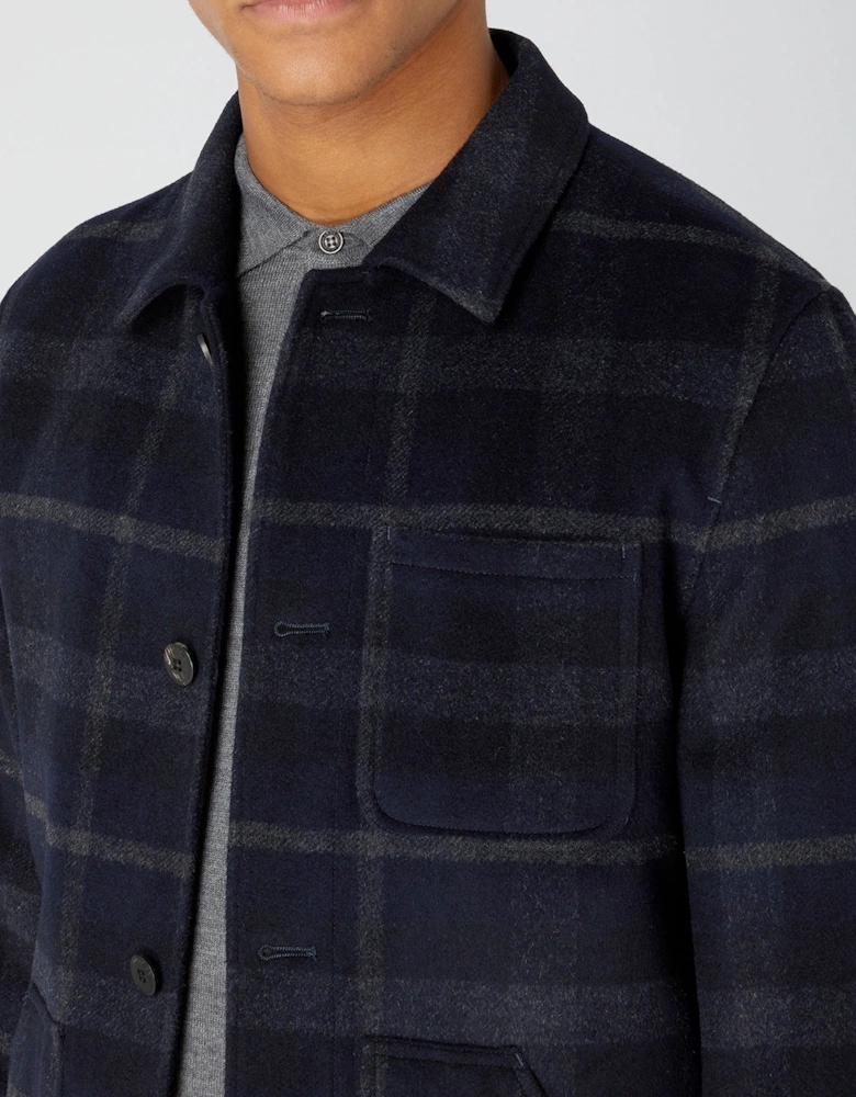 Wool Blend Jacket Navy