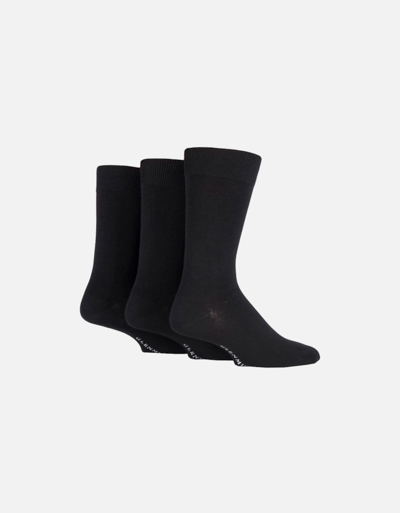 3 Pack Bamboo Socks Black