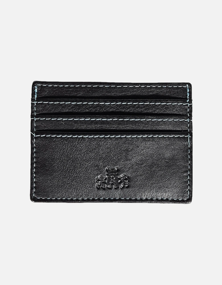 Mens Leather Card Holder Black/multi Colour