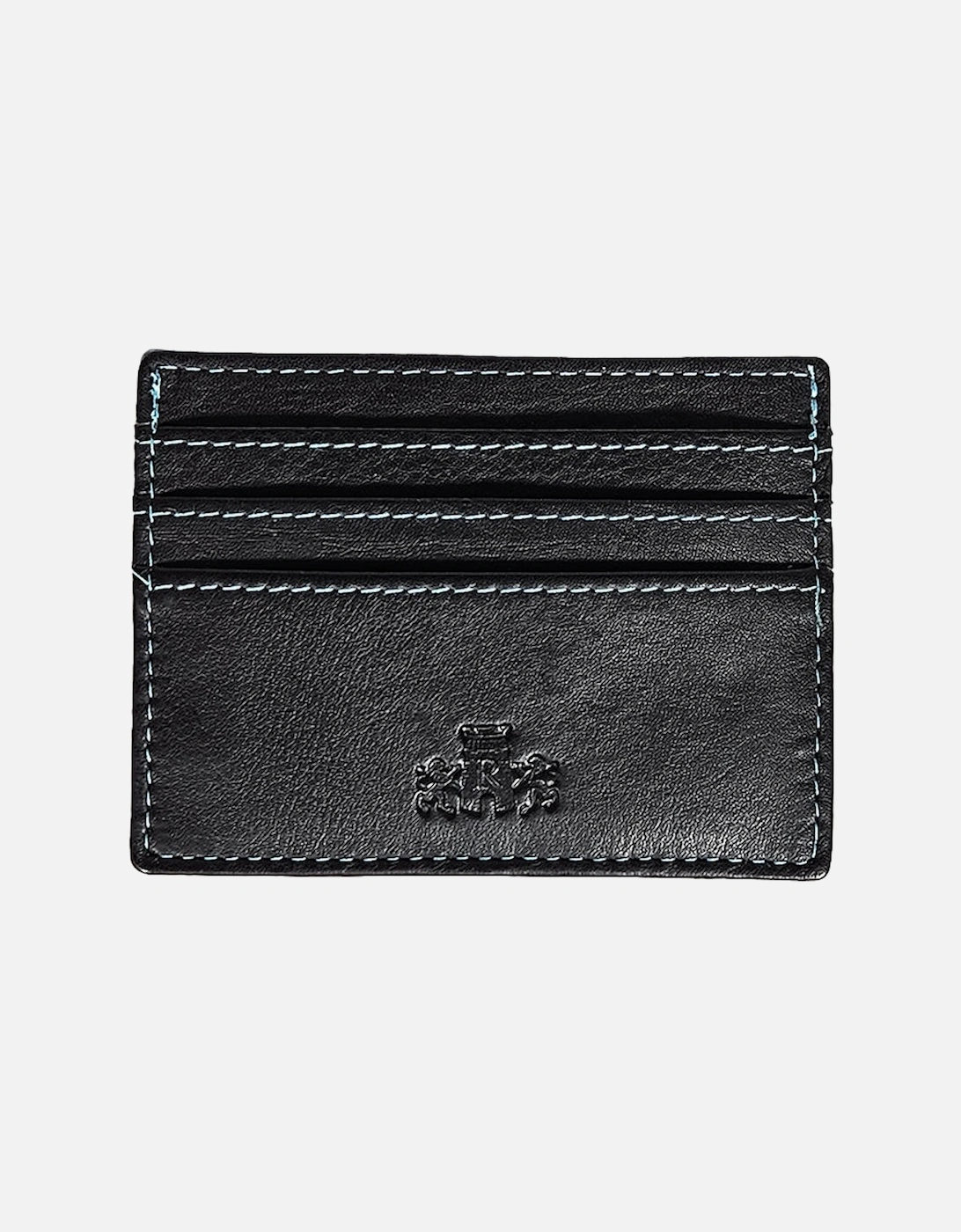 Mens Leather Card Holder Black/multi Colour