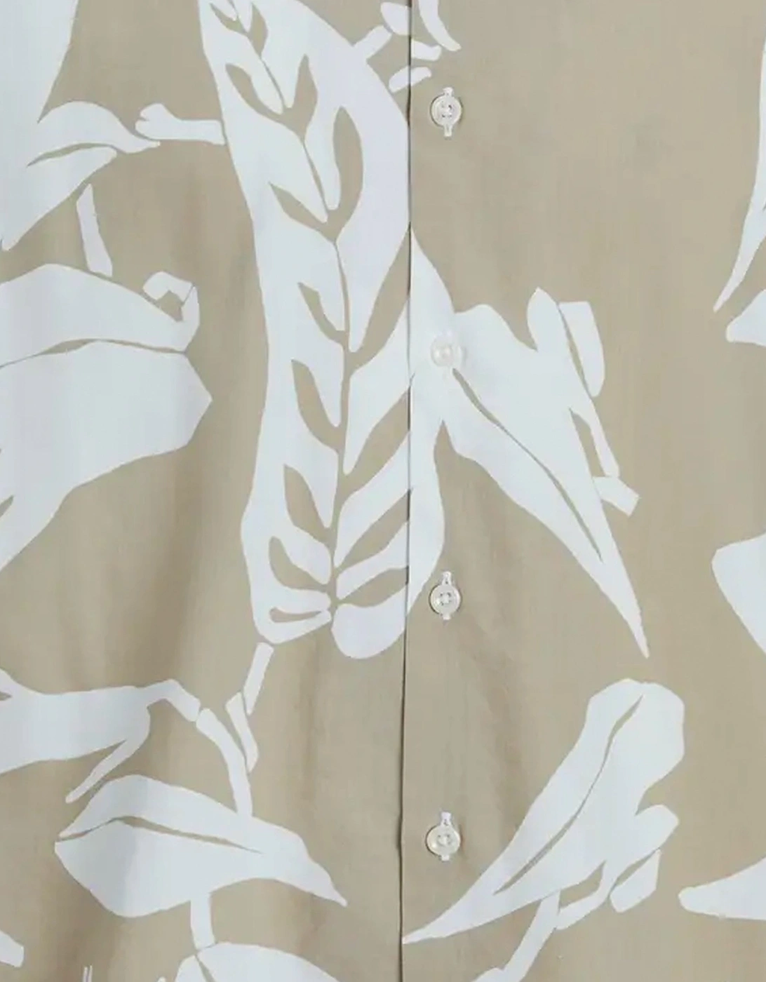 Print Resort Short Sleeve Shirt White Pepper