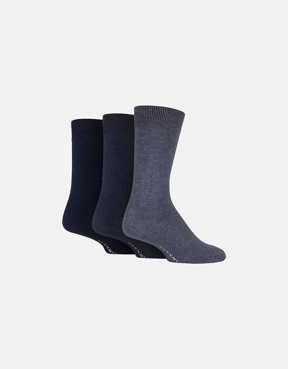 3pk Plain Socks Bamboo Fibre Black/navy/grey, 2 of 1