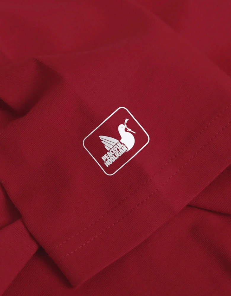 Oasis Brothers T Shirt Dark Red