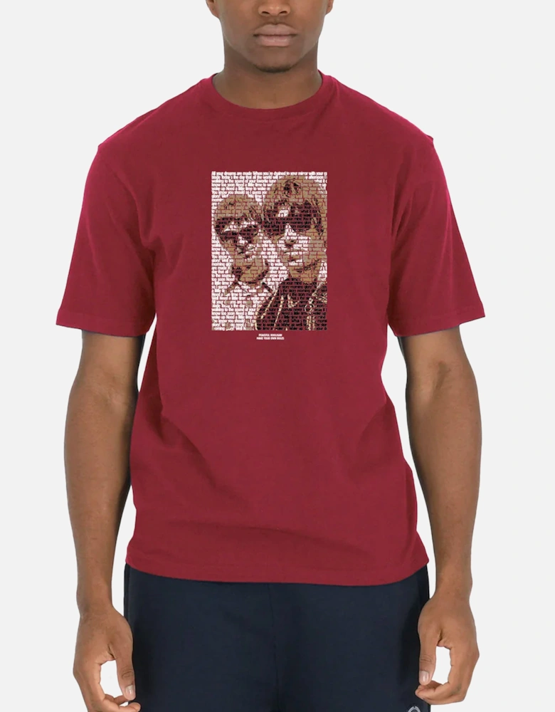 Oasis Brothers T Shirt Dark Red