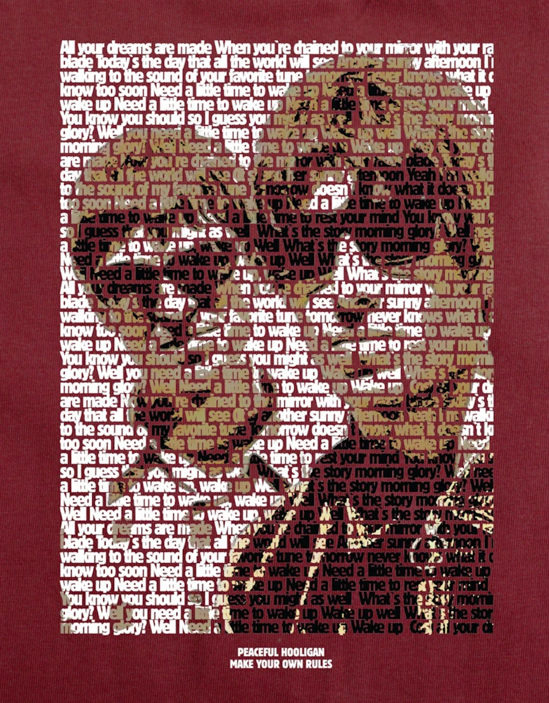 Oasis Brothers T Shirt Dark Red