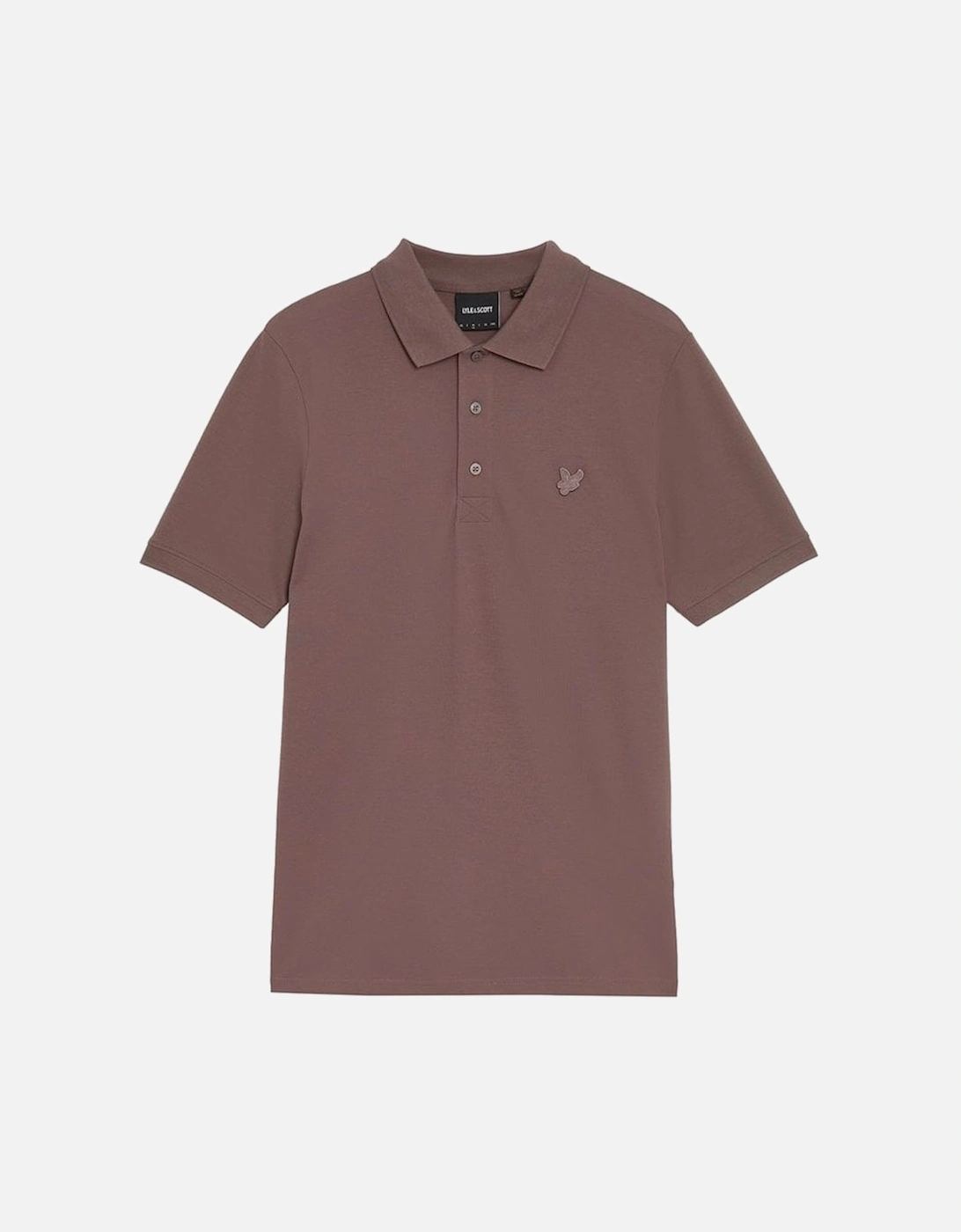 Lyle & Scott Superfine Polo Shirt Tonal Plum Truffle, 6 of 5