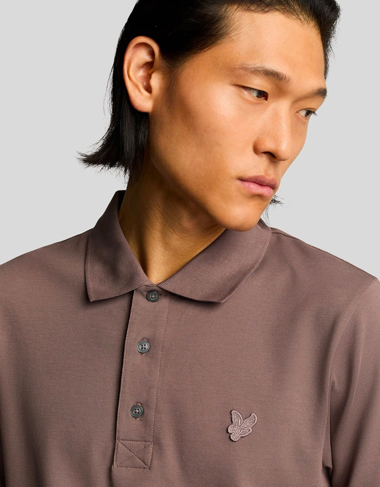 Lyle & Scott Superfine Polo Shirt Tonal Plum Truffle