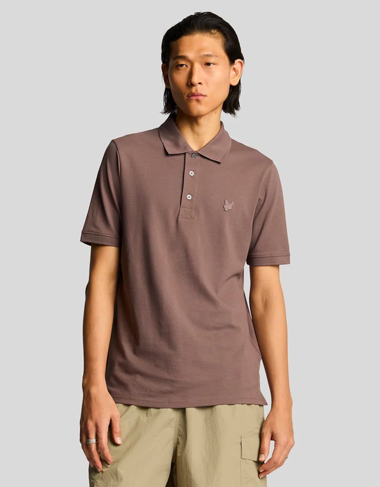Lyle & Scott Superfine Polo Shirt Tonal Plum Truffle