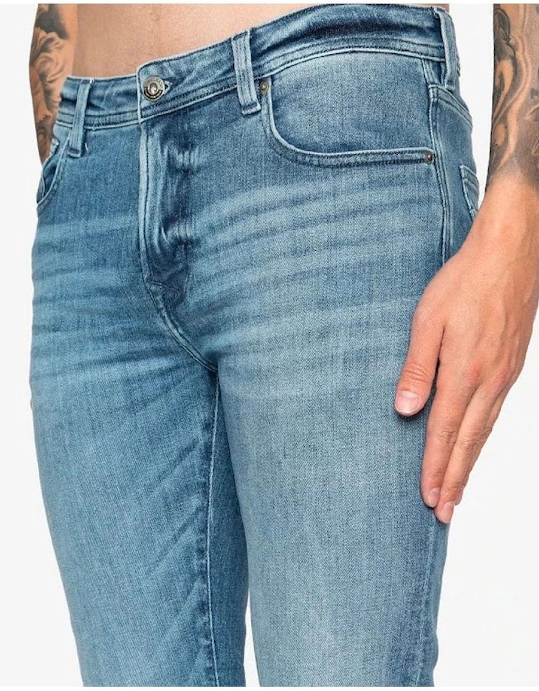 Flextreem Performance Stretch Skinny Fit Denim Jean Mid Blue