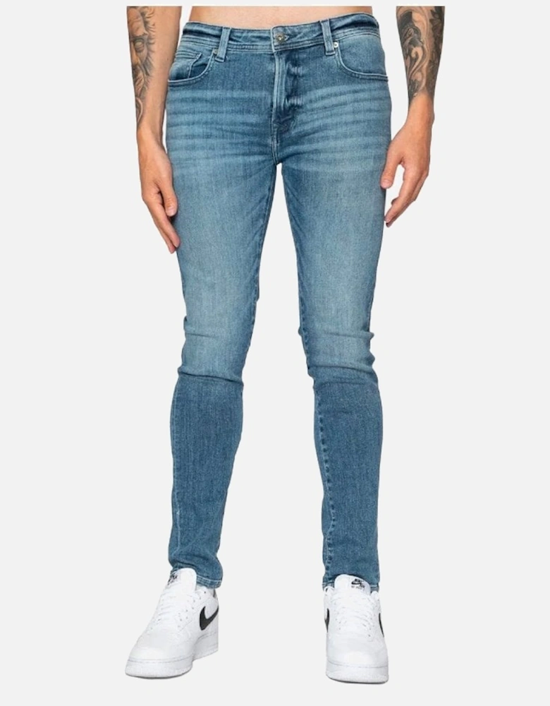 Flextreem Performance Stretch Skinny Fit Denim Jean Mid Blue