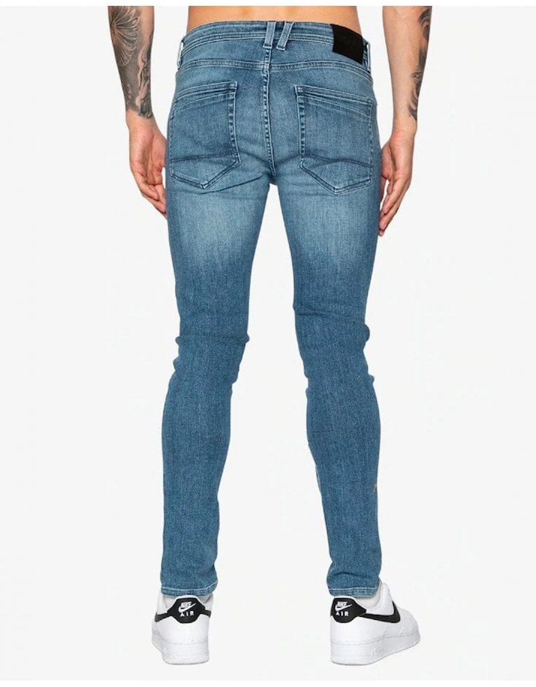 Flextreem Performance Stretch Skinny Fit Denim Jean Mid Blue