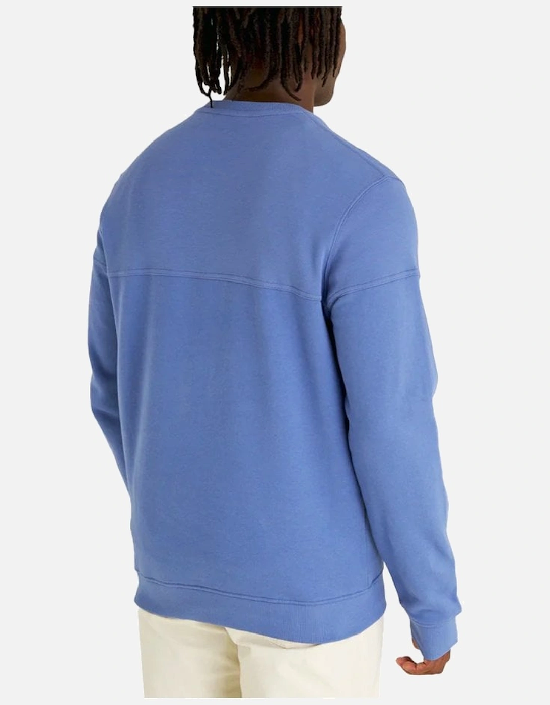 Lyle & Scott Textured Crew Neck Sweatshirt Pioneer Blue