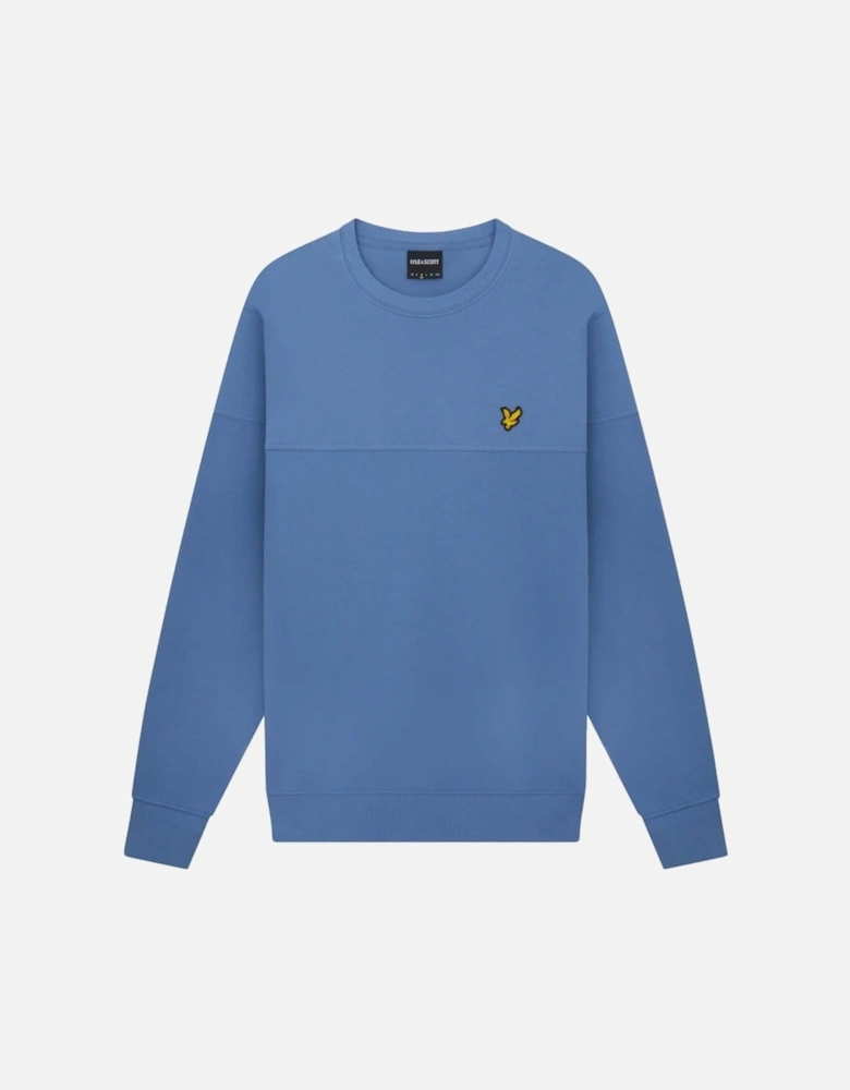 Lyle & Scott Textured Crew Neck Sweatshirt Pioneer Blue