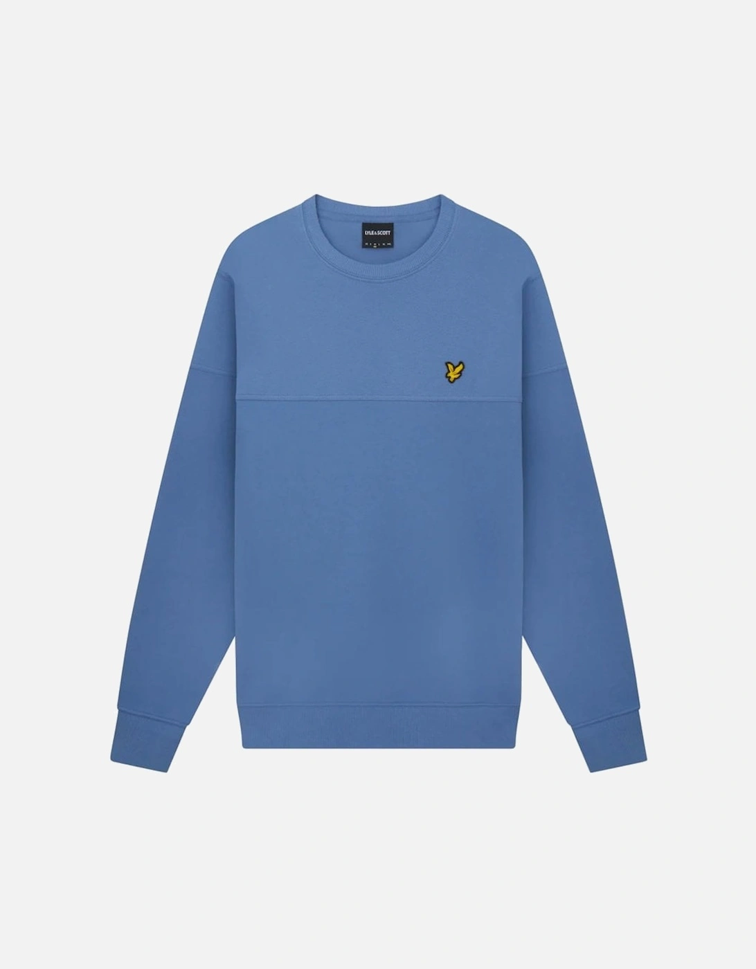 Lyle & Scott Textured Crew Neck Sweatshirt Pioneer Blue, 5 of 4
