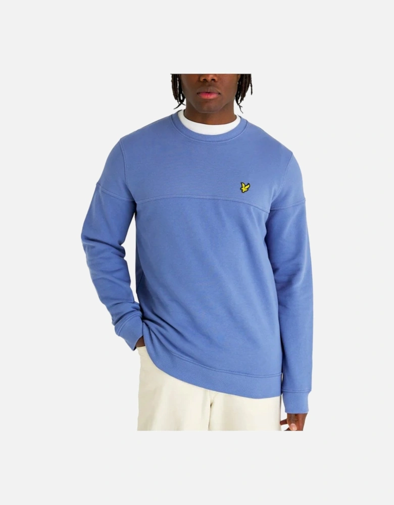 Lyle & Scott Textured Crew Neck Sweatshirt Pioneer Blue