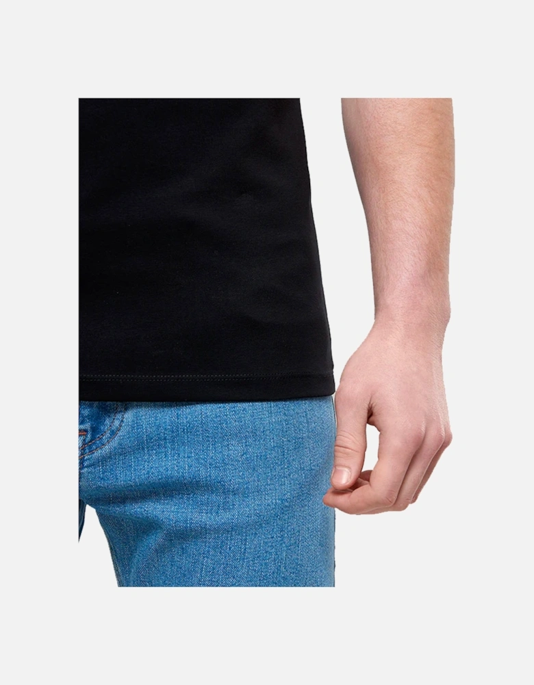 Tapered Fit Cotton-Stretch T-Shirt Black