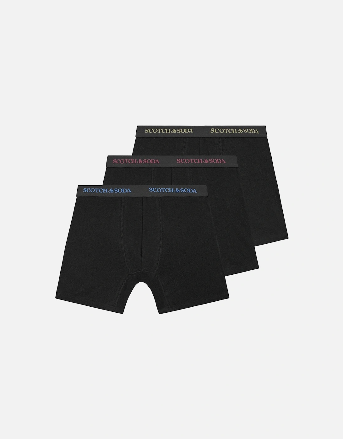 Solid Cotton Stretch 3 Pack Boxer Brief Black, 3 of 2