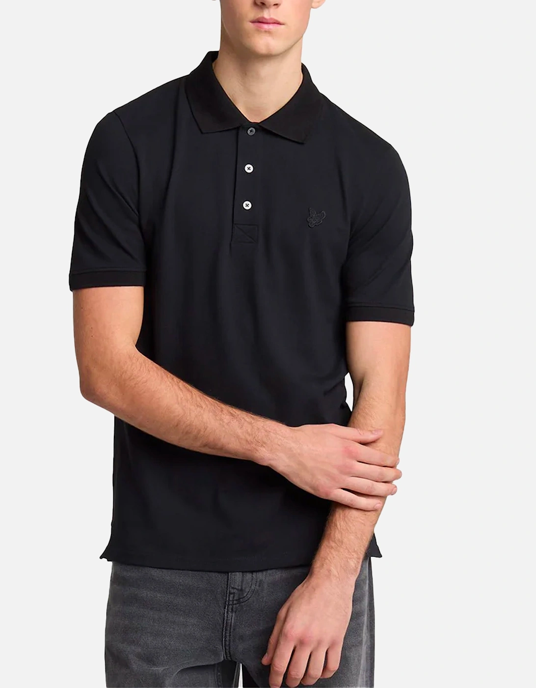 Lyle & Scott superfine polo shirt JET BLACK