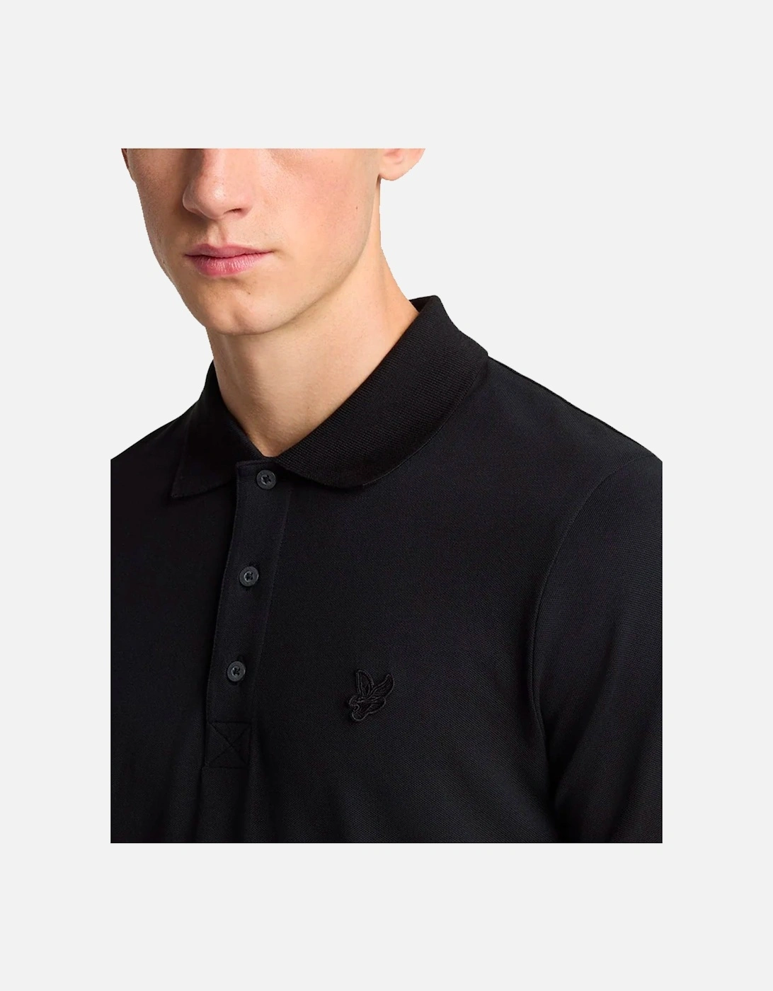 Lyle & Scott superfine polo shirt JET BLACK