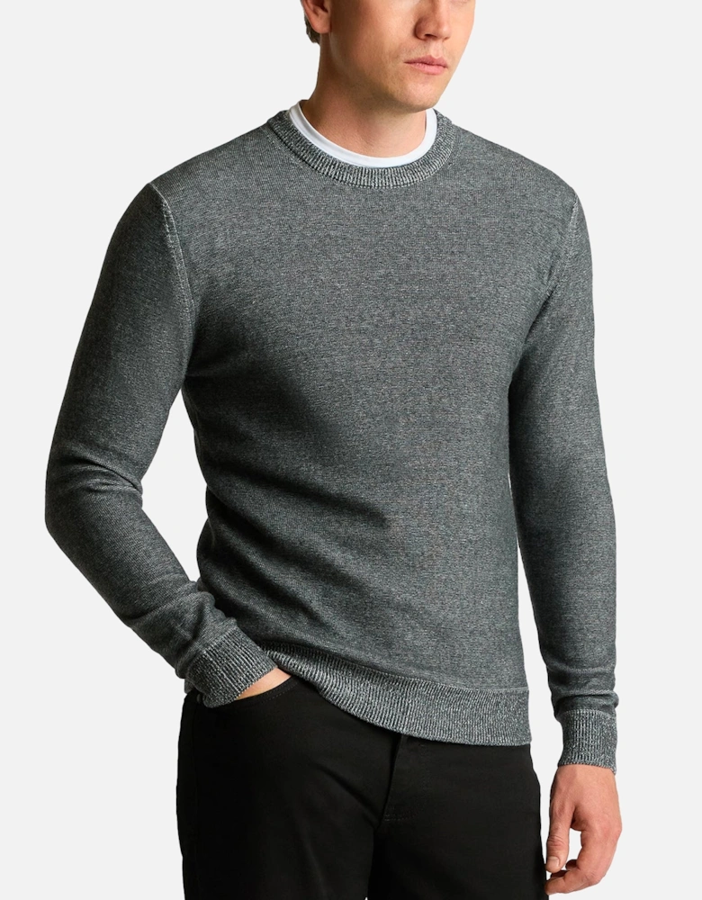 Two-Tone Knit Sweater Grey