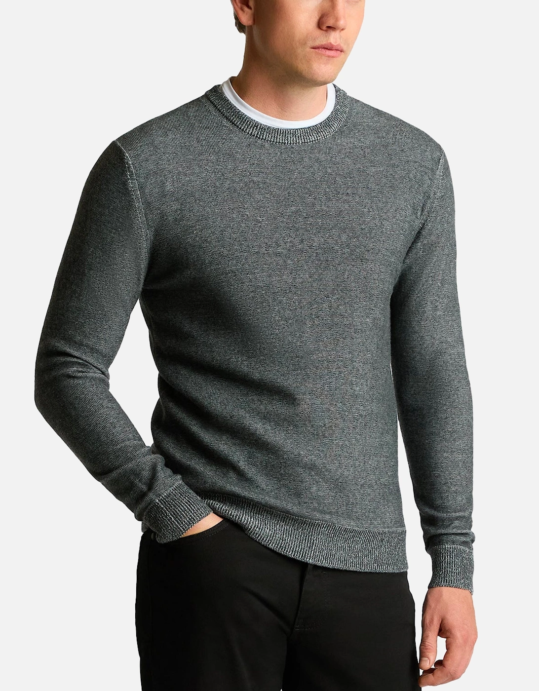 Two-Tone Knit Sweater Grey, 4 of 3