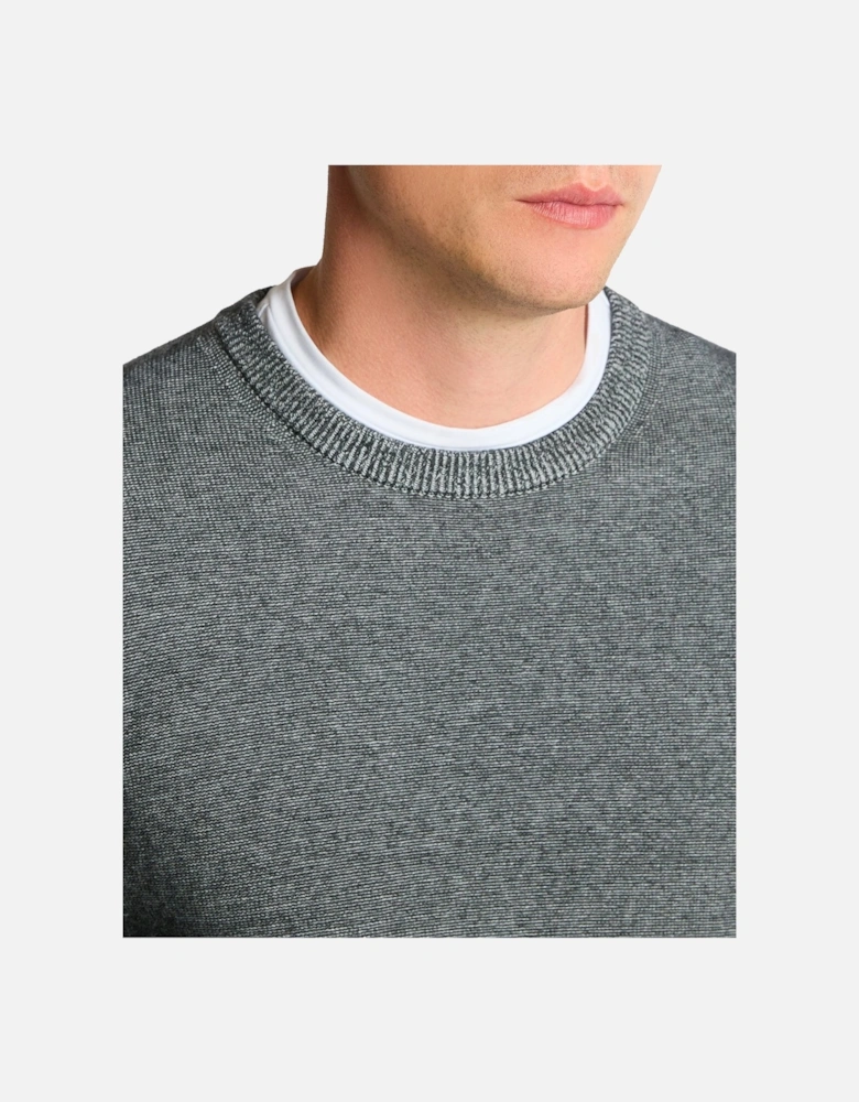 Two-Tone Knit Sweater Grey