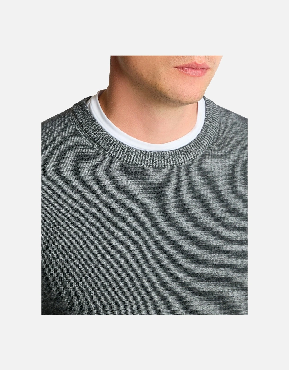 Two-Tone Knit Sweater Grey