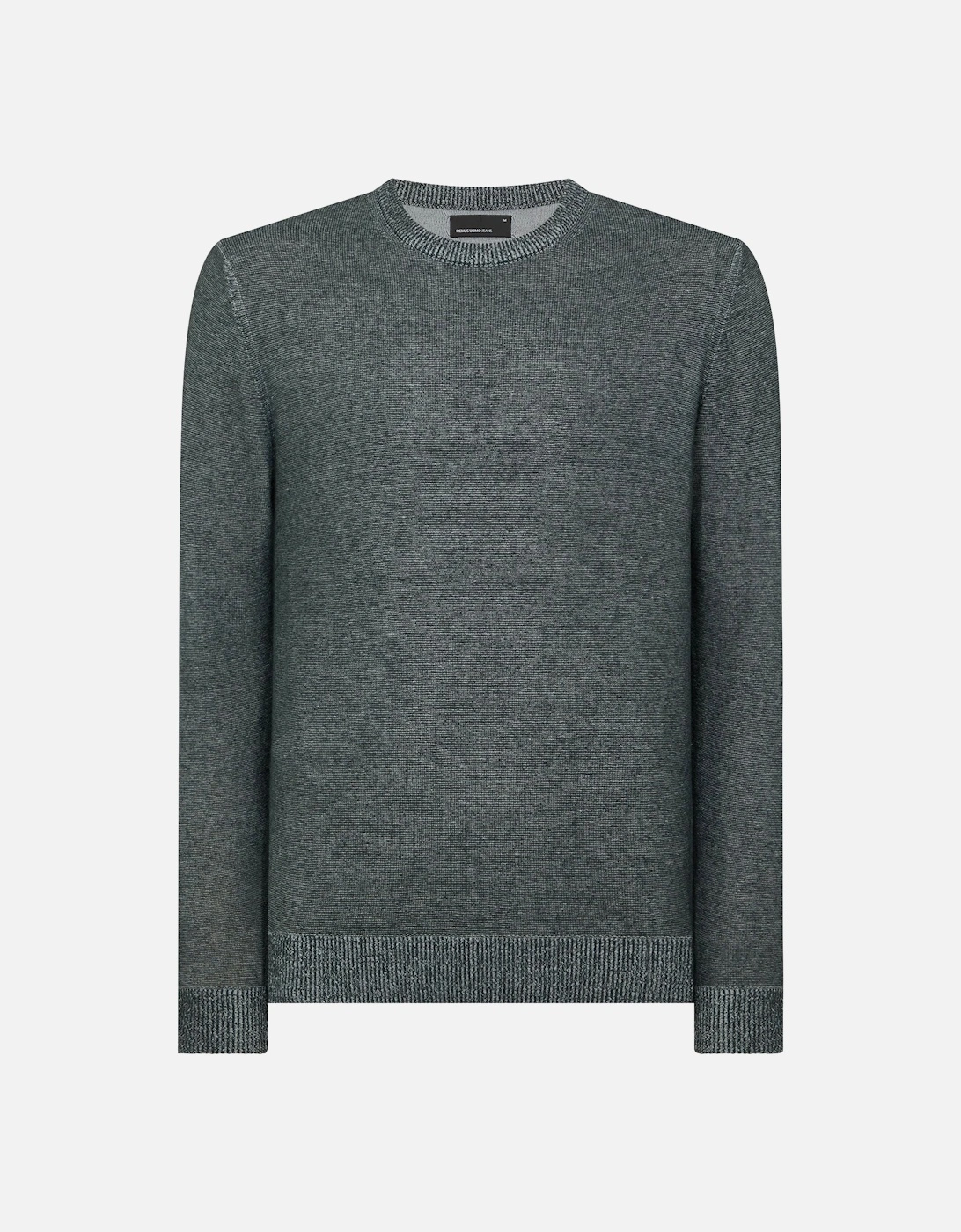 Two-Tone Knit Sweater Grey