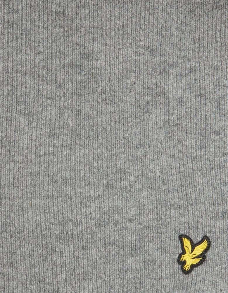 Lyle & Scott Racked Rib Scarf Mid Grey Marl