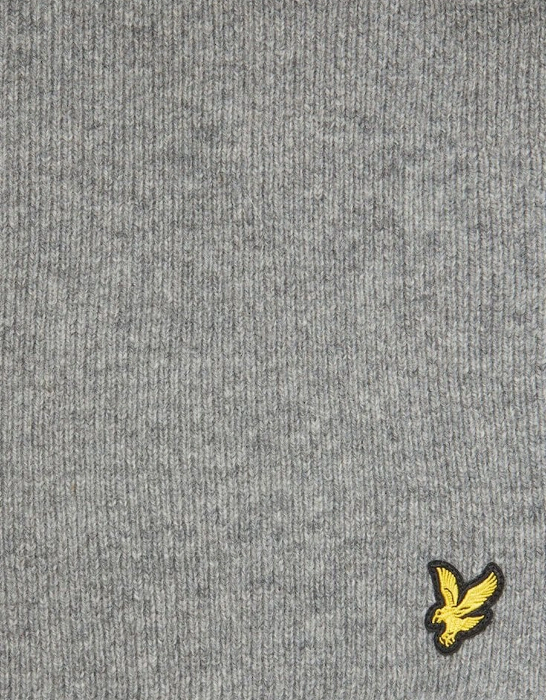 Lyle & Scott Racked Rib Scarf Mid Grey Marl