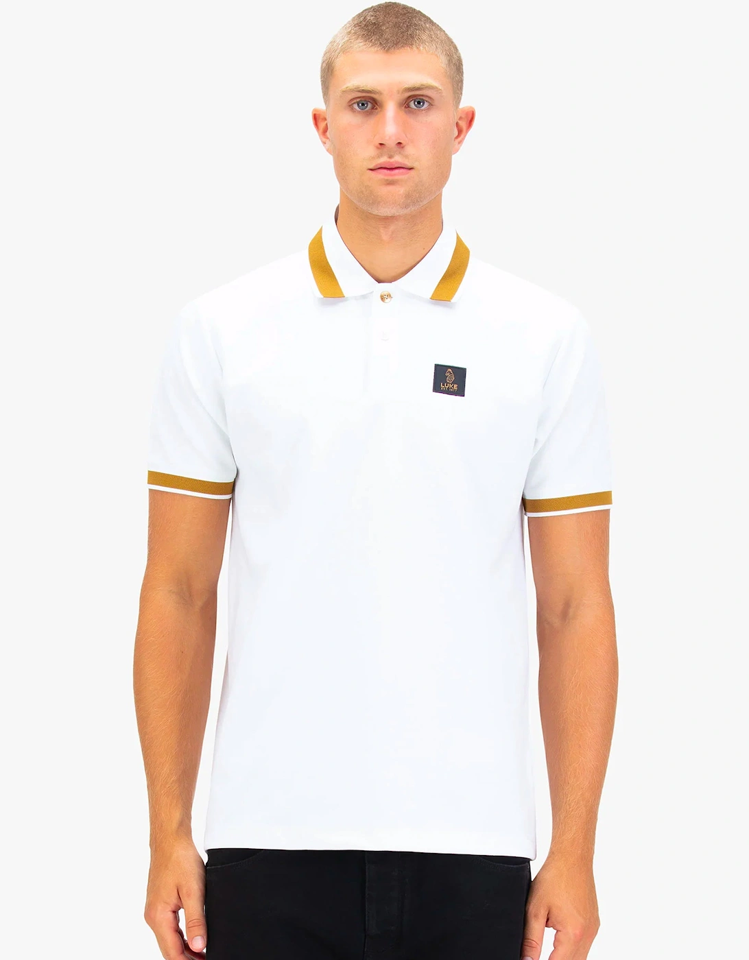 Makati Detailed Polo White