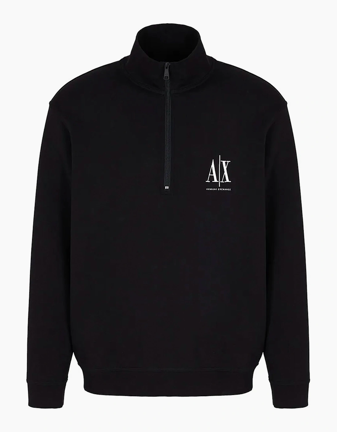 Armani Exchange Men's Navy 1/4 Zip Sweatshirt Deep  36 S