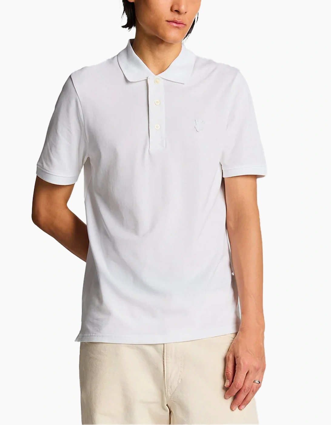 Lyle And Scott Men's White Lyle & Scott Superfine Polo Shirt  42 Xl