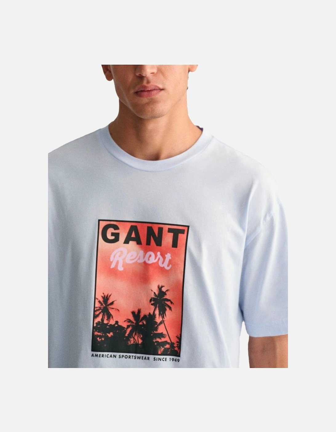 Washed Graphic Tshirt Light Blue