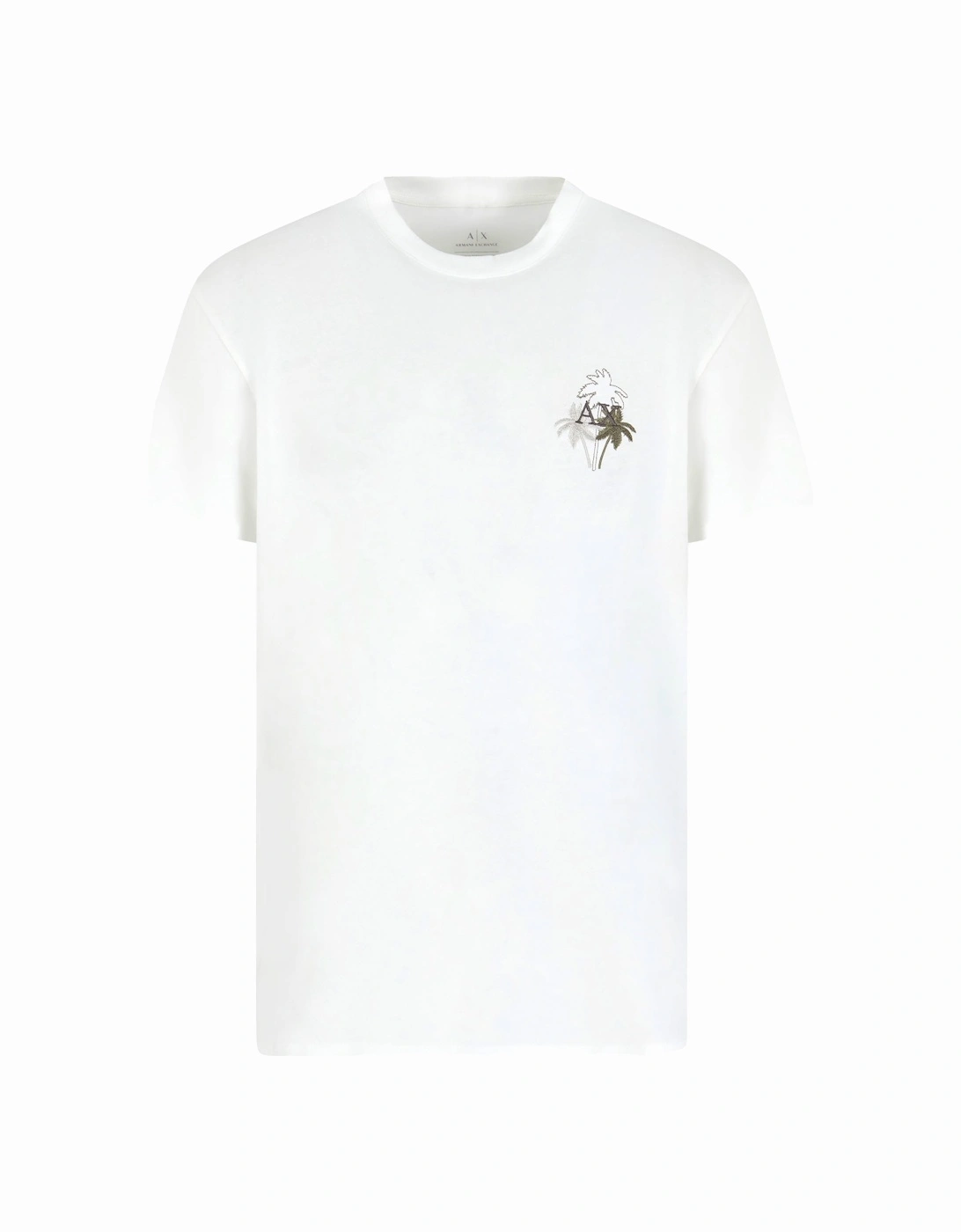 Crew Neck Palm Tree Tee Off White, 5 of 4