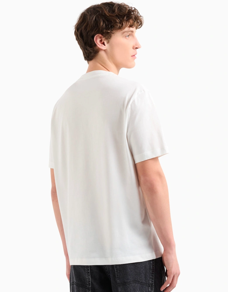 Crew Neck Palm Tree Tee Off White