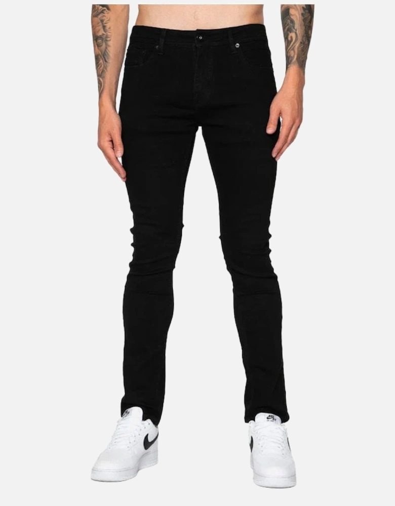 Grover Flextreme Rinse Wash Super Stretch Denim Black Black