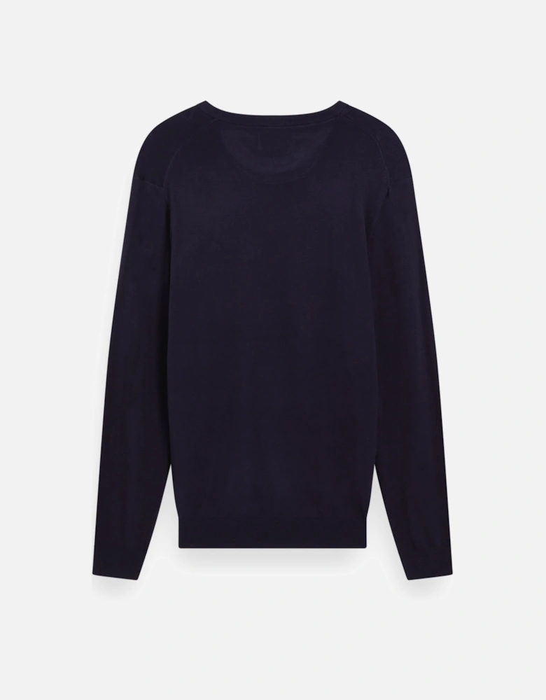Viscose Pullover Crew Neck Night Blue