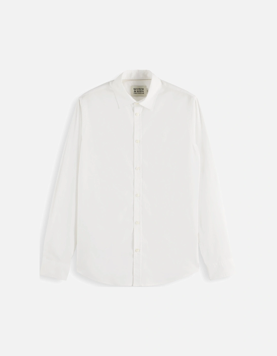 cotton poplin stretch LS shirt WHITE, 7 of 6