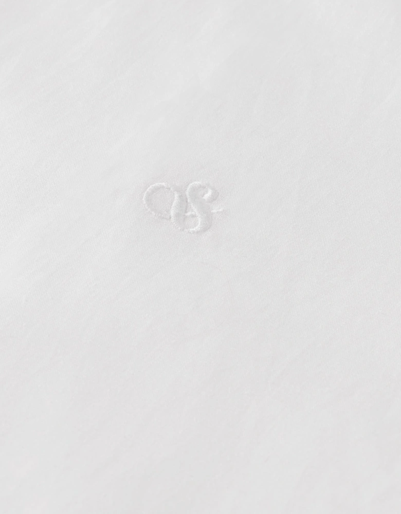 cotton poplin stretch LS shirt WHITE