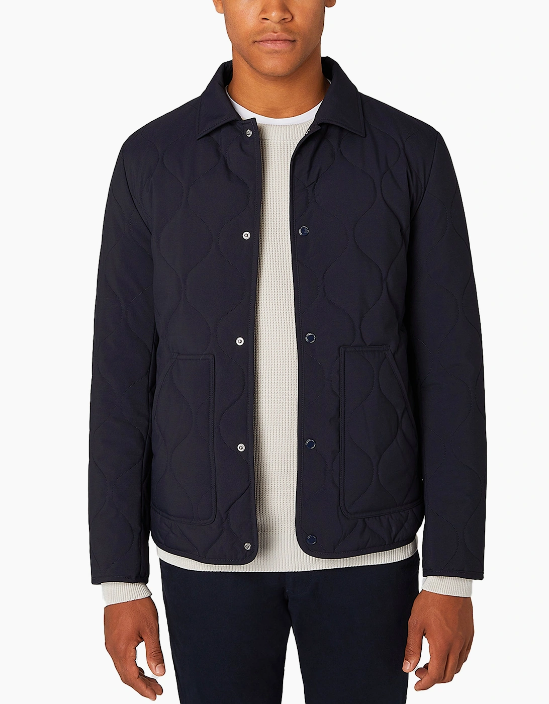 Men's Remus Uomo Quilted Jacket Navy - Size: 38/Regular