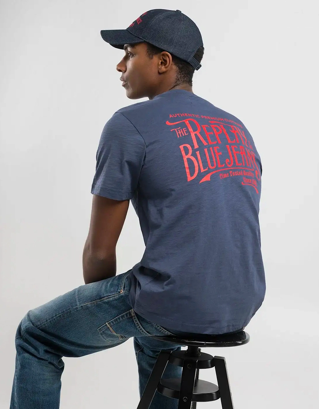 Mens Organic T Shirt Blue