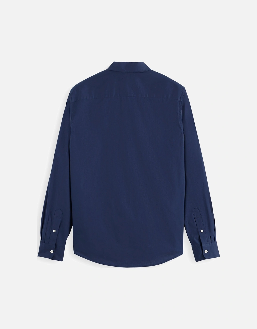 cotton poplin stretch LS shirt NAVY
