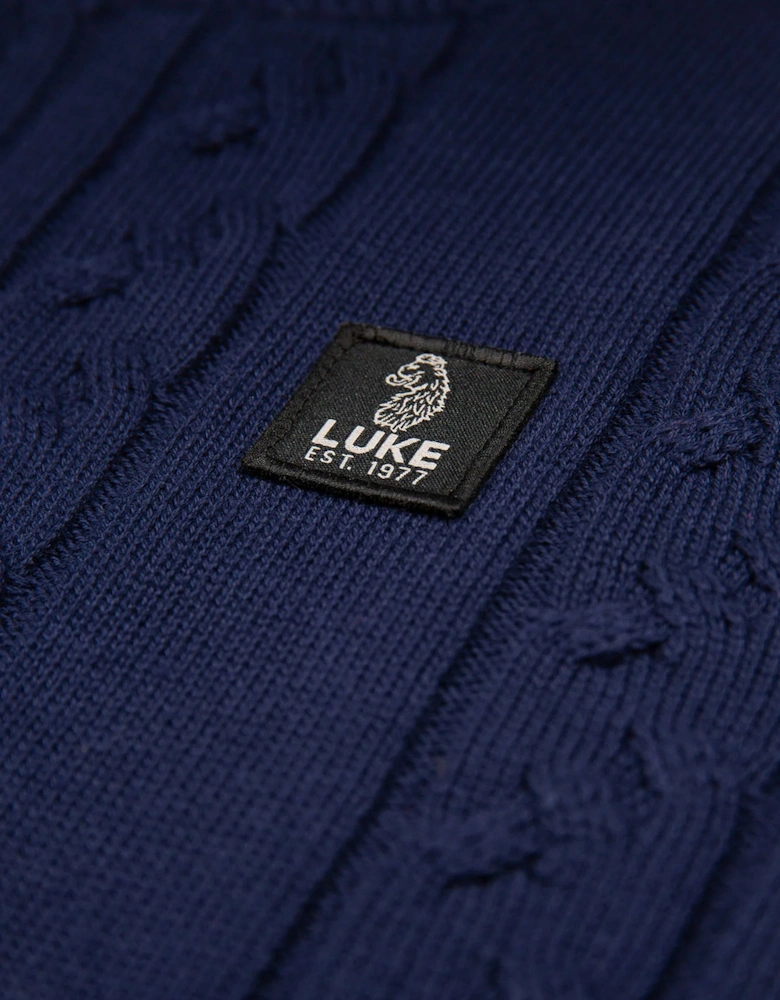 Mitcham cable knit Jumper Navy