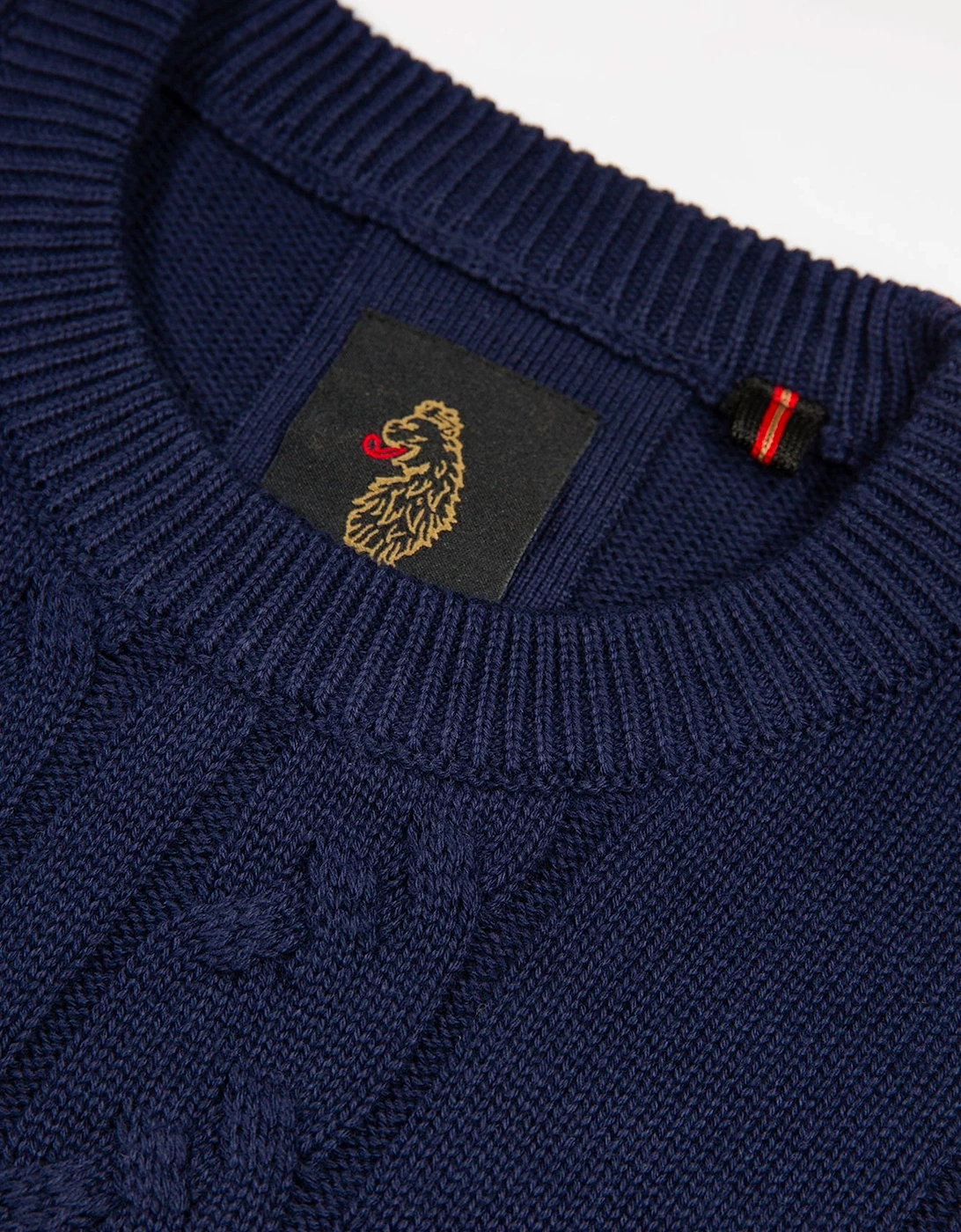 Mitcham cable knit Jumper Navy