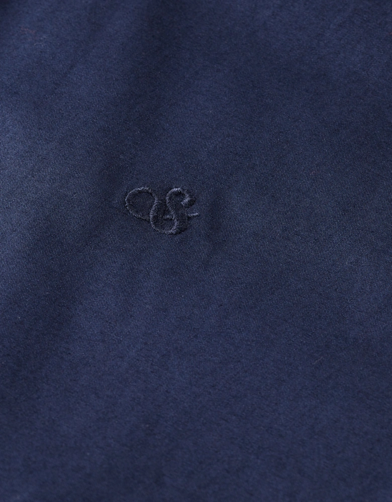 cotton poplin stretch LS shirt NAVY