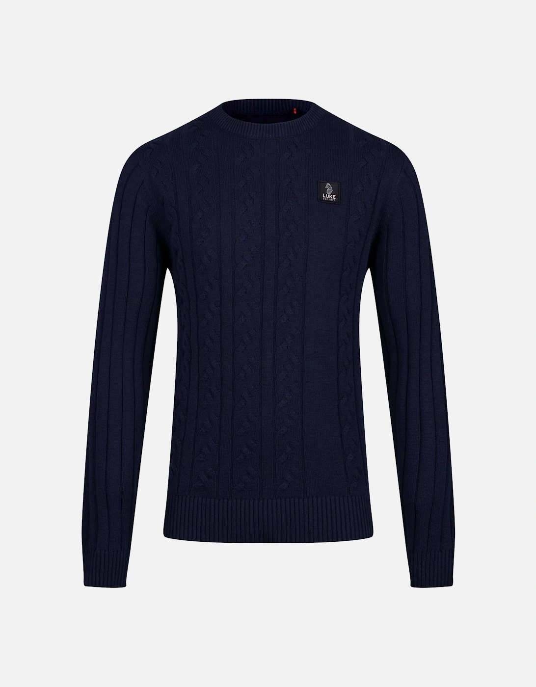 Mitcham cable knit Jumper Navy, 6 of 5