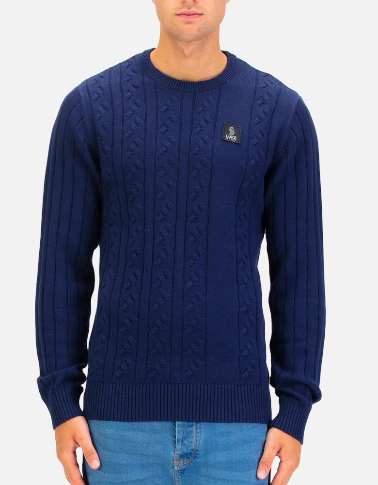 Mitcham cable knit Jumper Navy