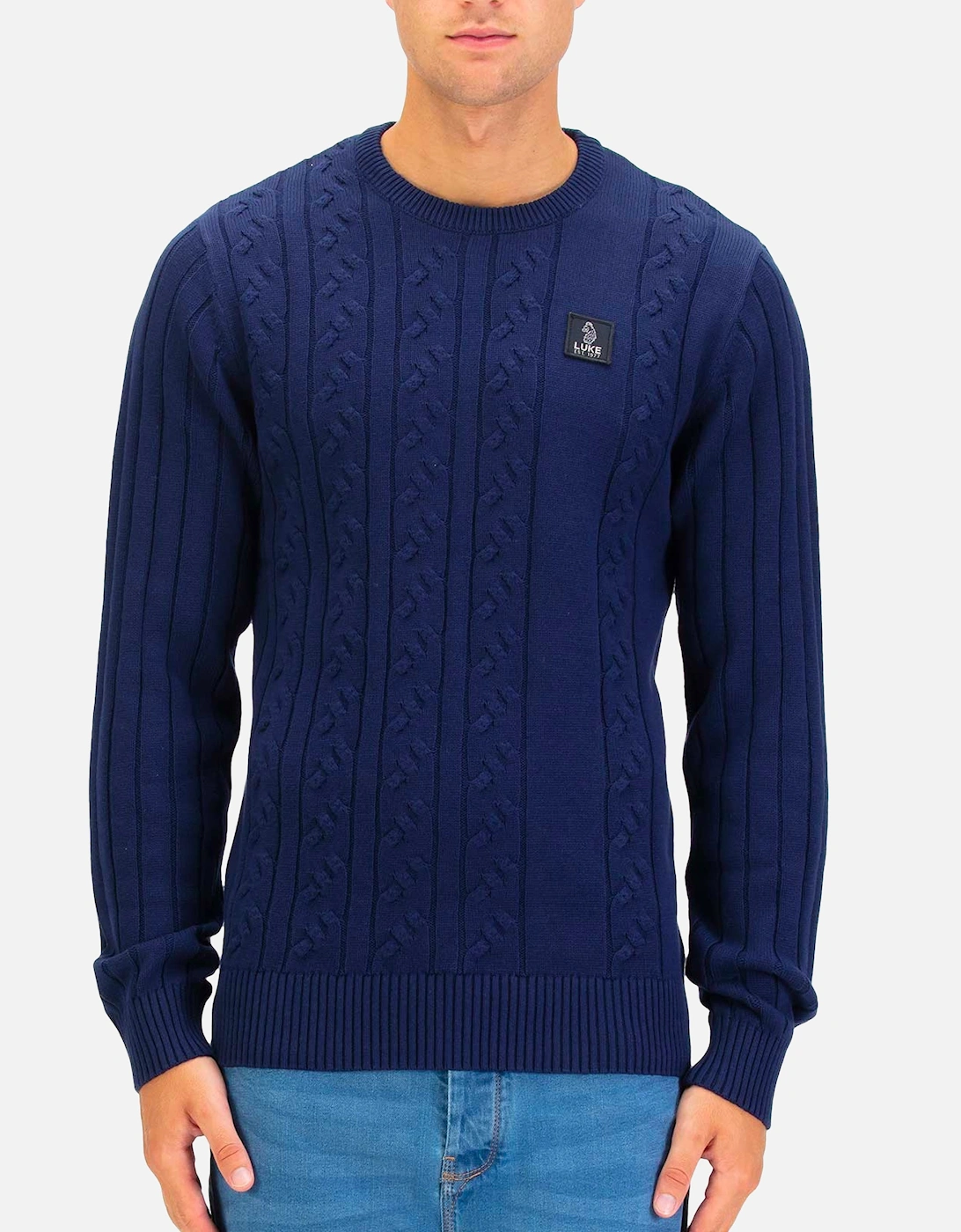 Mitcham cable knit Jumper Navy